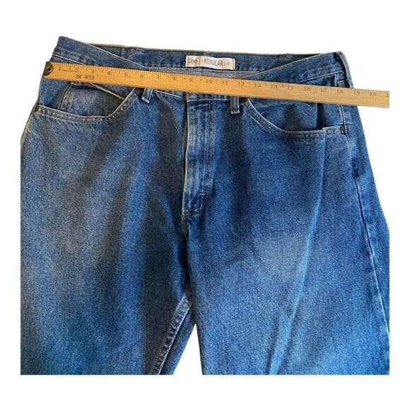 Vintage Lee 38X29 Regular Fit Blue Jeans Classic Quality Heavy Denim Med Wash - Picture 10 of 14